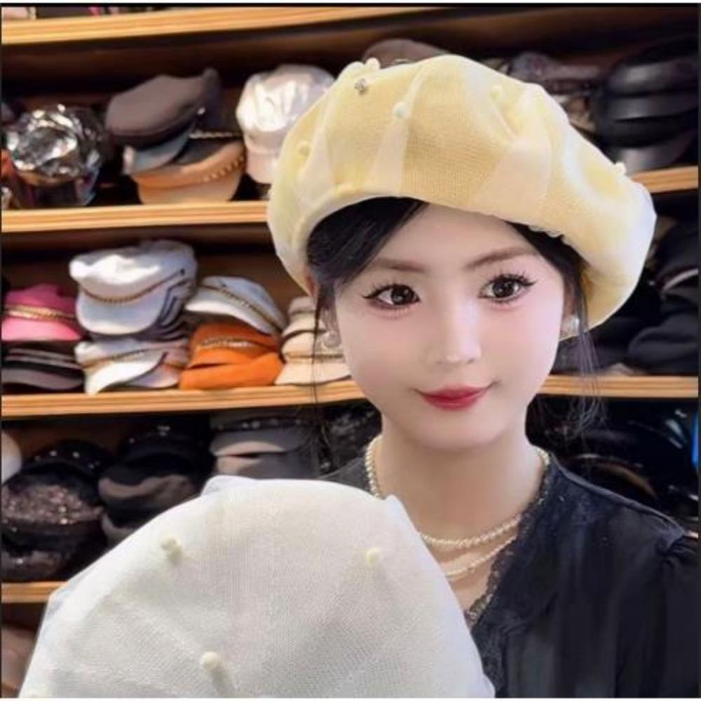 Women s Hat Beret Fashion Painter Hat Spring Summer New Arrival Versatile Retro Elegant Hat M（56-58cm）