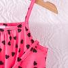 Girls' Heart Print Cami Romper with Matching Bag