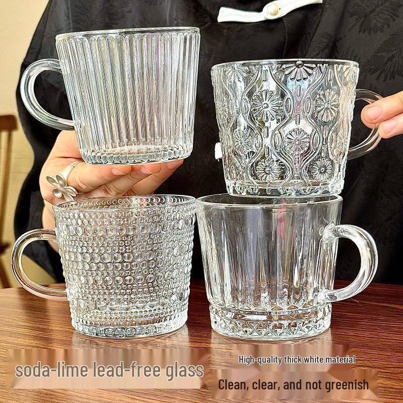 ZISIZ Große Glas Tasse mit Henkel