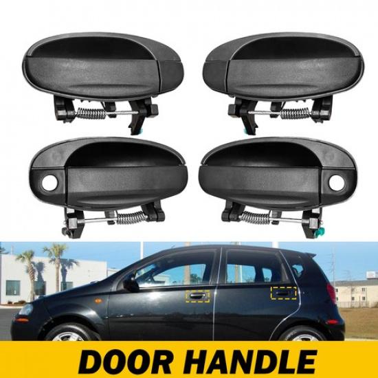 4x Front Rear Left Right Side Door Handle For 2004-2006 Aveo LS 4-Door Hatchback