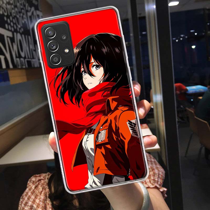 Character MIKASA Phone Case For Samsung A15 A25 A35 A55 A16 A26 A36 A56 Galaxy A12 A22 A32 A52S A05S A02S A72 A42 A6 A7 A8 A90 A