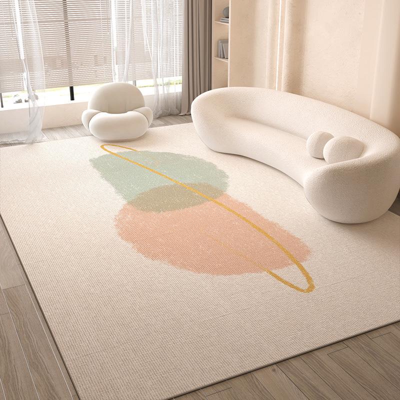 Cream-Style Luxury Carpet for Living Room: Elegant, Durable, and Easy-to-Clean Floor Mat.
