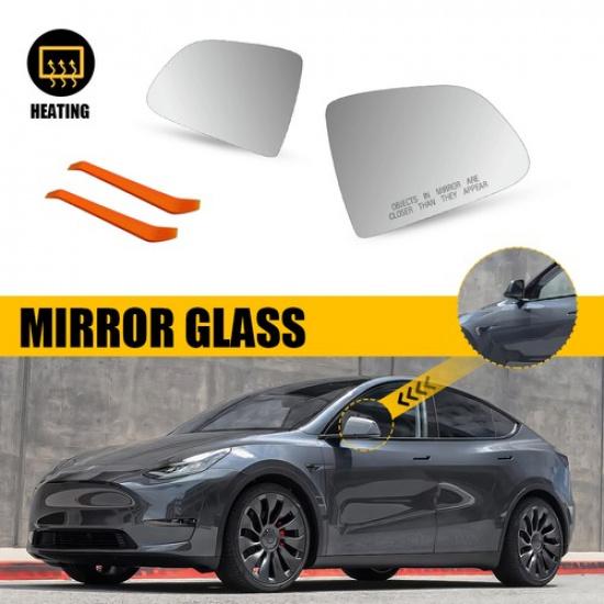 LH RH Side Heated Mirror Glass W/Backing For Tesla Model Y -2025 160985302A
