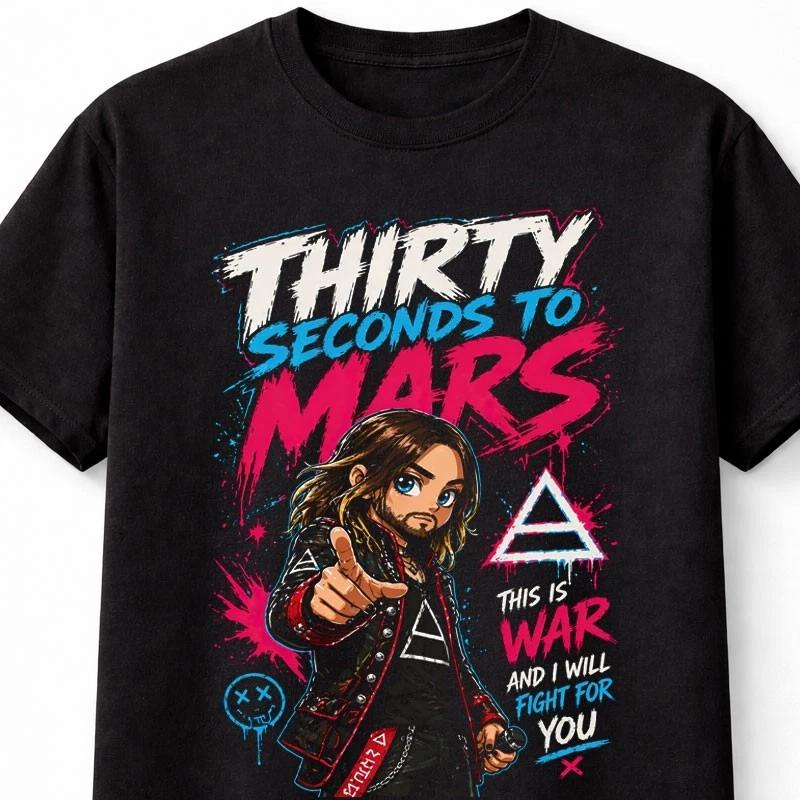 Thirty Seconds To Mars This Is War Rock Jared Leto Band Graphic Unisex TShirt S