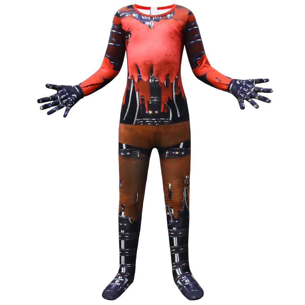 Dětský strašidelný halloweenský kostým Five Nights at Freddy's Kombinéza Cosplay Nightmare BonnieD Vlk Anime Vánoční dárek pro chlapce