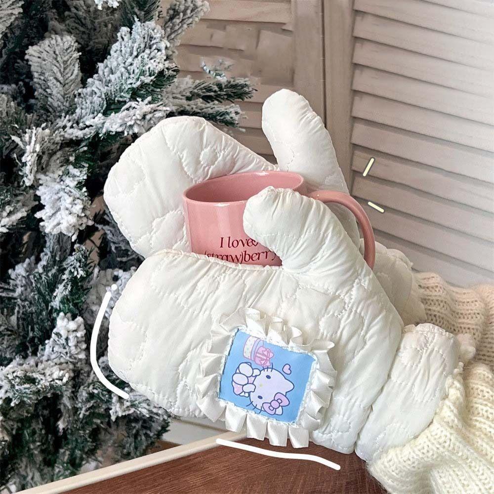 

1Pair Plush Full Finger Driving Gloves Windproof Cartoon Anime Mittens Hellokitty Gloves Autumn