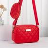 New Crossbody One-shoulder Women's Bag Trendy Zipper Rhombus Soft-faced Horizontal Square Bag