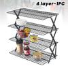 2Pcs Outdoor Camping Dining Rack Iron Shelf Storage Portable Storage Rack Picnic Rack Foldable Table Barbecue Special Tools