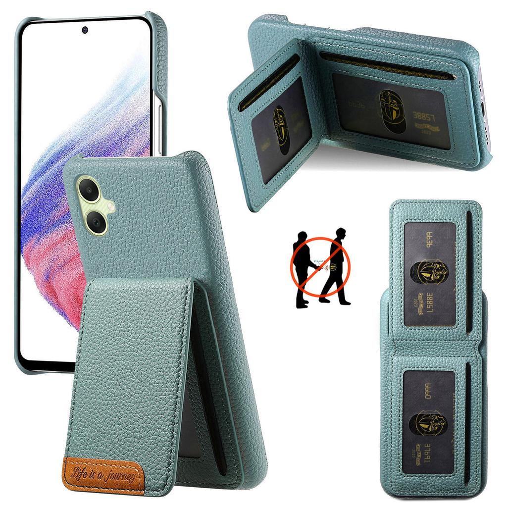 For Samsung Galaxy A06 4G/5G Case RFID Blocking Card Holder Litchi Texture Leather Back Cover