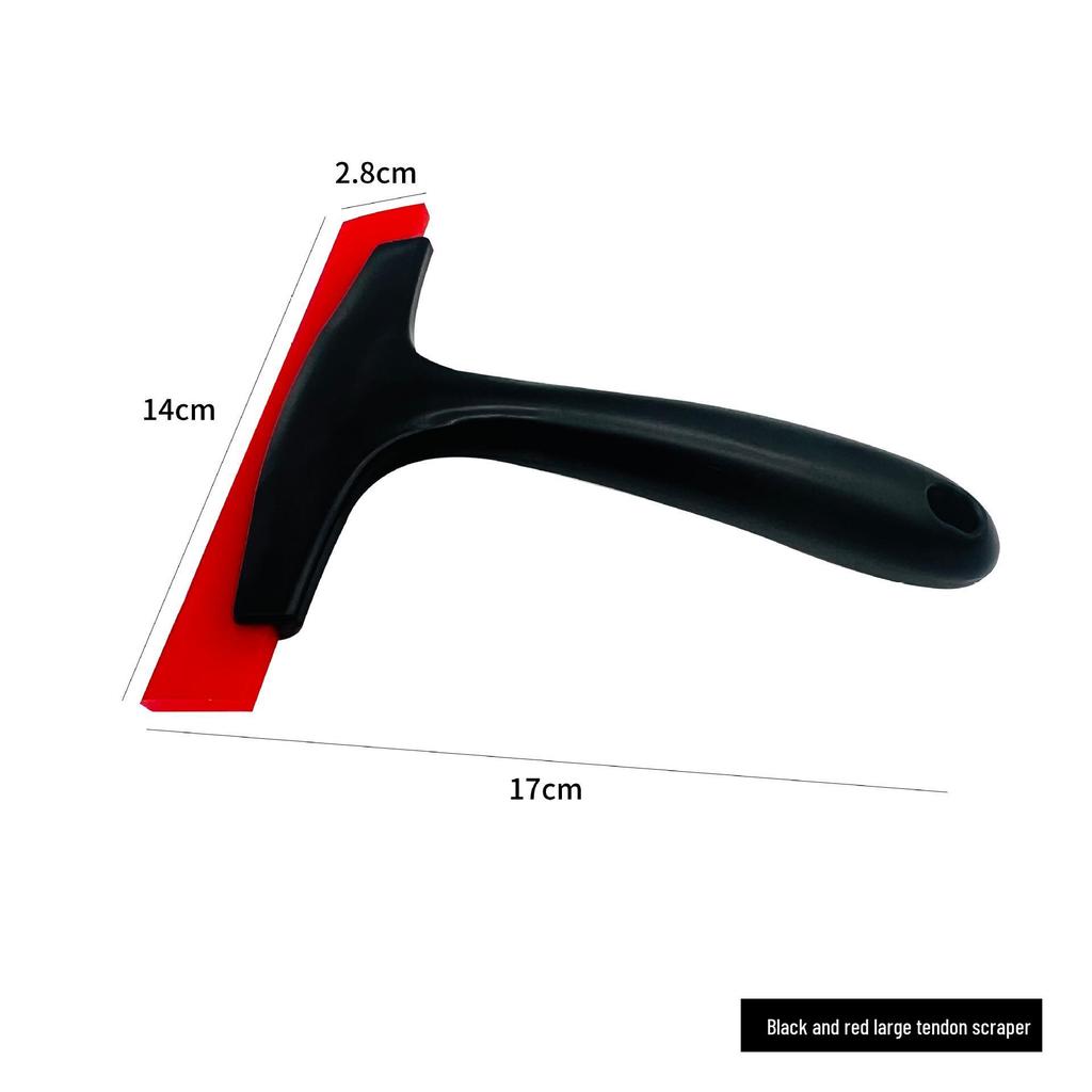 Gelber Sehnenschaber: Auto Werbefilm Werkzeug und Glasabzieher mit kurzem Griff