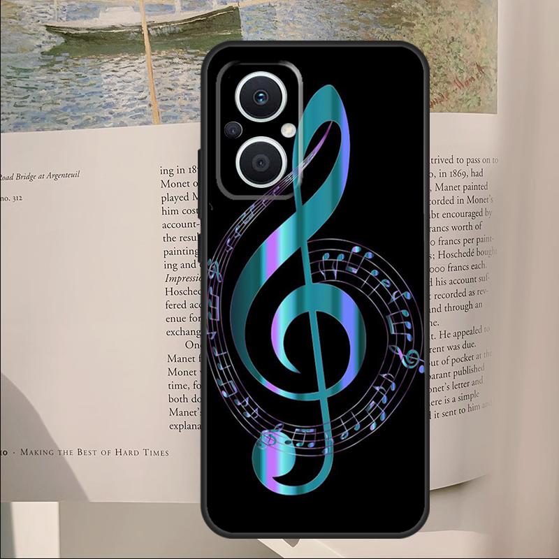 

Musical Music Note Cover For OPPO Reno 13F 11F 12F 14F 11 12 13 14 Pro 7 8 Lite OPPO Find X6 X5 X8 X9 Pro Case OPPO Reno7 Lite