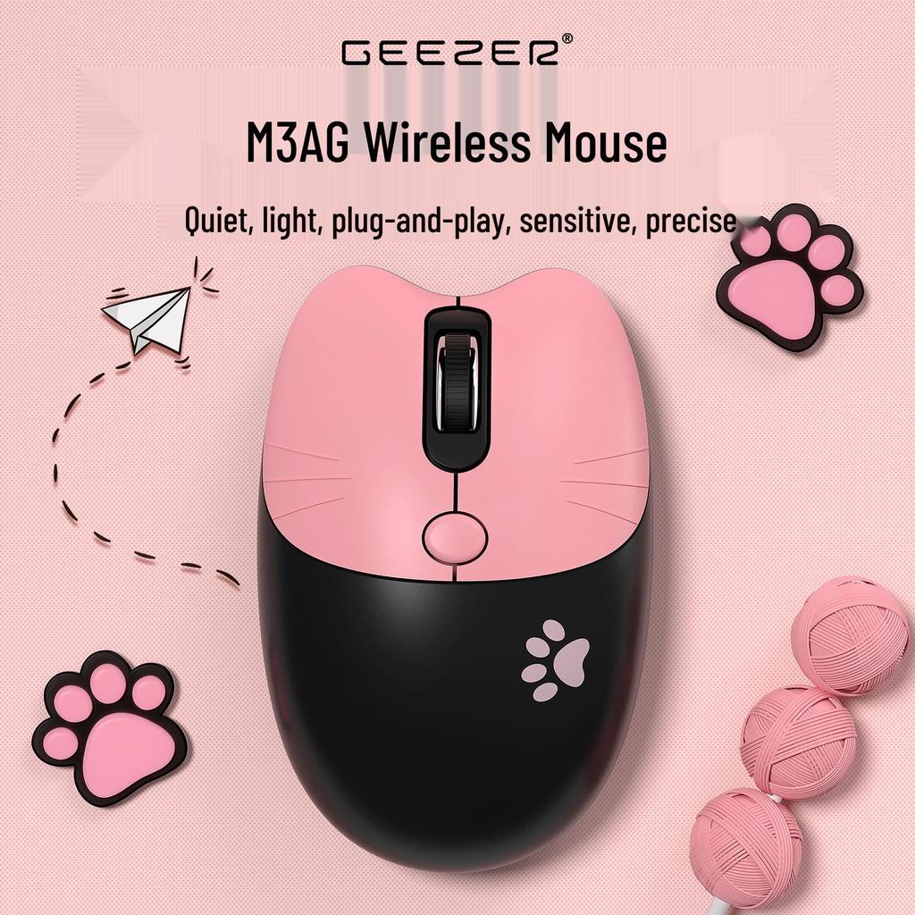 M3 Wireless Silent Mouse - Portable, Cute, and Stylish for Girls' Laptops and Office Use