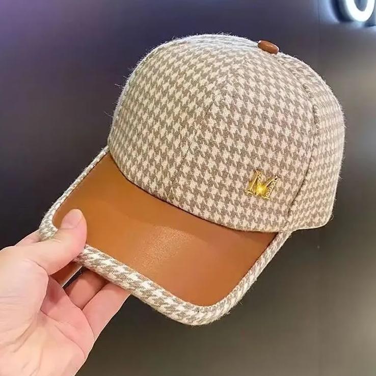 WTEMPO Women's Solid Color Warm Winter Printed Hats Office Ladies Outdoor Commuting Cold-proof Windproof Baseball Hats