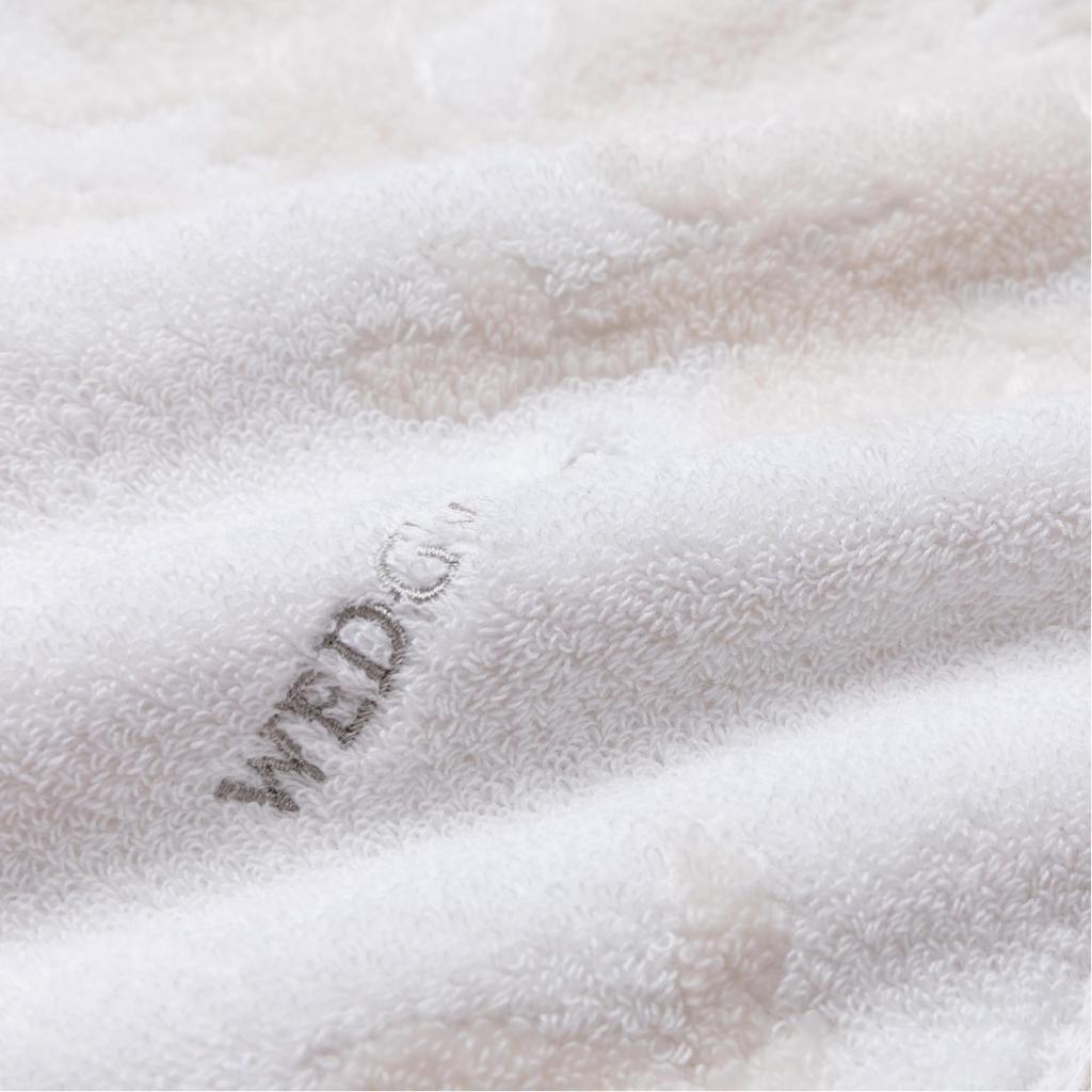 Nishikawa Imabari Towel Face Wedgwood Untwisted Jacquard Made In 34 X 75 TT23183650 Towel, Magnolia, Washable, 100% Cotton, Soft, Yarn, Smooth,