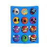 Coperta in Flanella Geometric Dash Old School Gaming, Coperte Geometry Dash per Letto Ufficio Trapunta Ultra-Morbida,
