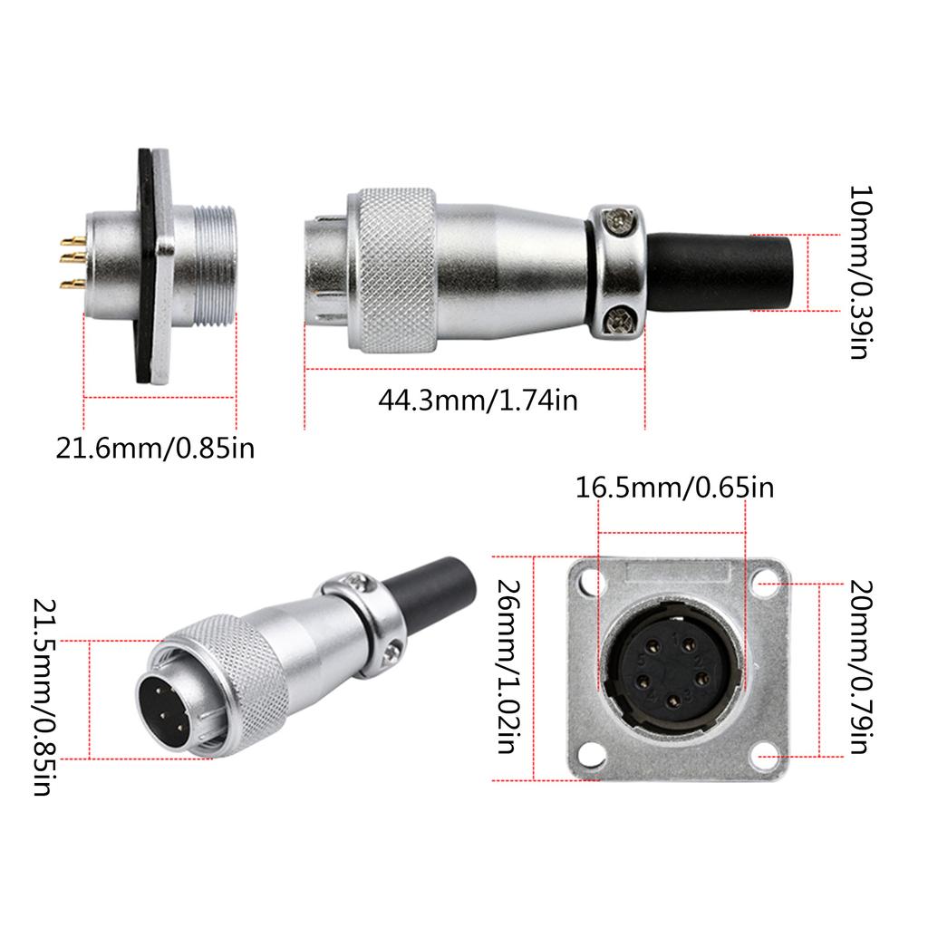 Upgrades Aviation Circular Connector Female Plug Secure & Stable Aviation Connector TQ+Z Male+Famale Base Connector Set