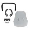 VIPIH Windshield for Honda and CRF300L Metal Windshield Mounting Jig for Front Shield Rigid Easy Gray CRF250L/M/S (2021-2022), CRF250L, Screen,