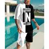 Ropa Informal de Verano para Hombre Camiseta 3D para Hombre + Conjunto de Camisa Deportiva de Moda con Pantalones Cortos