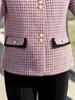 Elegant Women's Plaid Lapel Jacket - Stylish Spring 2026 Edition for Mature Women