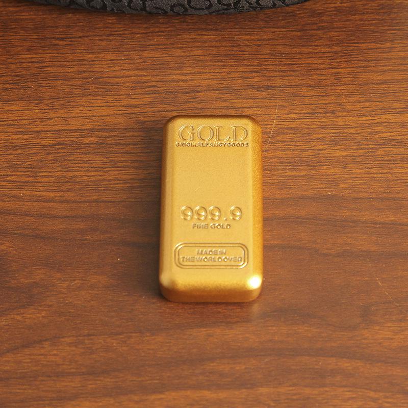 Large Simulation Gold Bar Ornament - Solid Sand Gold Brick for Bank or Shop Display