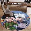 1pc Anime Cartoon Design Round Carpet  Office Chair Mat, NonSlip Rug for Home Decor, Living Room, Bedroom, Game Room
