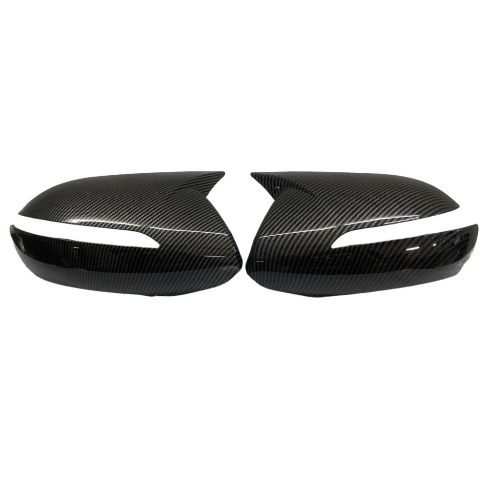 2PCS Car Rearview Side Mirror Cover Wing Cap For Kia Sportage KX5 2011 2012 2013 2014 2015 Glossy Black/Carbon Look Mirror Caps