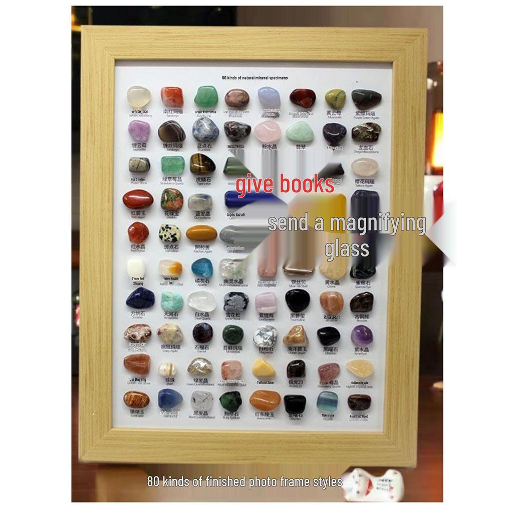 Natural Crystal & Mineral Specimen Box - Raw Stones for Children's Exploration & Learning (36-80 Varieties)