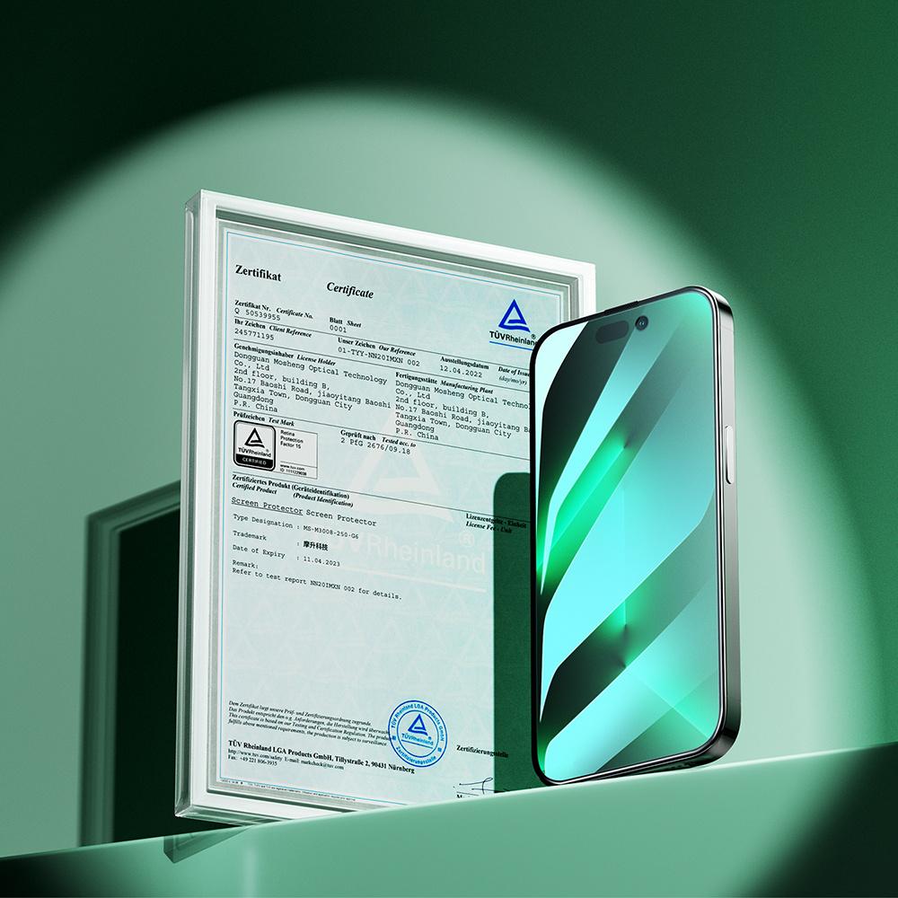 Joyroom Green Knight iPhone 14 Plus Tempered Glass - Full Screen & Blue Light Shield (JR-G03)