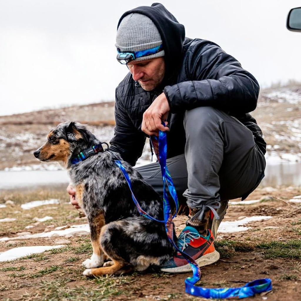 WOLFGANG StarryWolf LEASH, Medium, 2.5cm Wide X 122cm Long [Leash for Medium and Large Dogs]