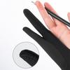 1 Pcs Drawing Gloves Breathable Prevent Mess Up Anti-mistouch Function Artist Gloves Stretchy Soft Fabric Protect Screen with Two Finger