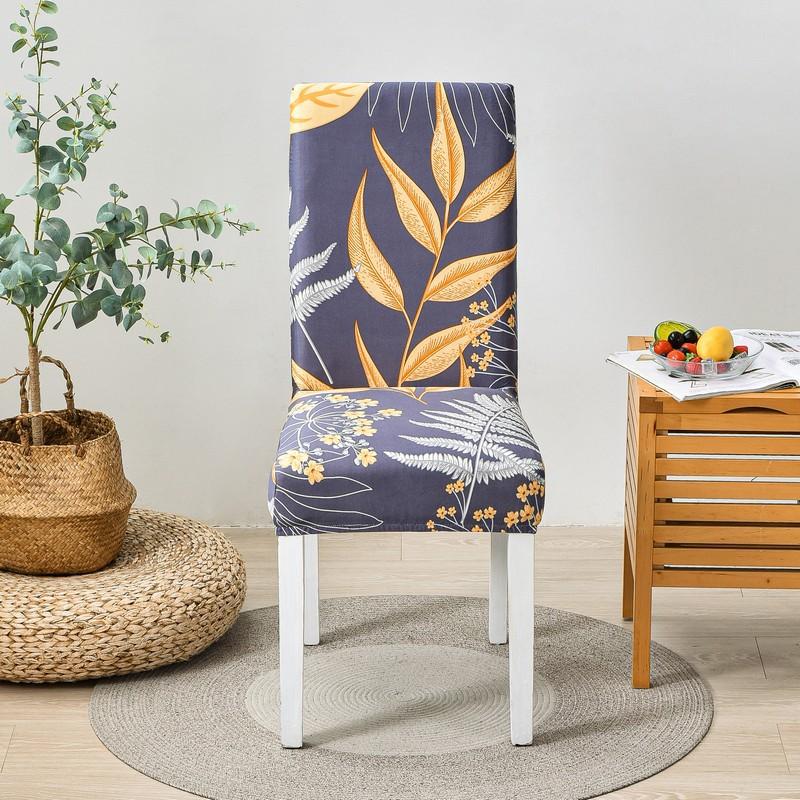 Universal Simple Chair Cover, One-Piece Elastic Dining Chair Cover, Plaid Household All-Inclusive Elastic Dust Cover