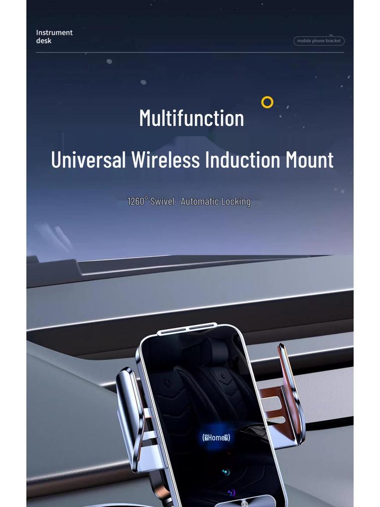 2025 Magnetische Kabellose Handyhalterung & Schnelllader mit Lüftungsschlitz- und Armaturenbrett-Saugfuß