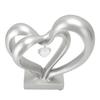 Double Heart Sculpture Resin Romantic Heart Statues Love Sculpture for Couple Love Statue Weeding