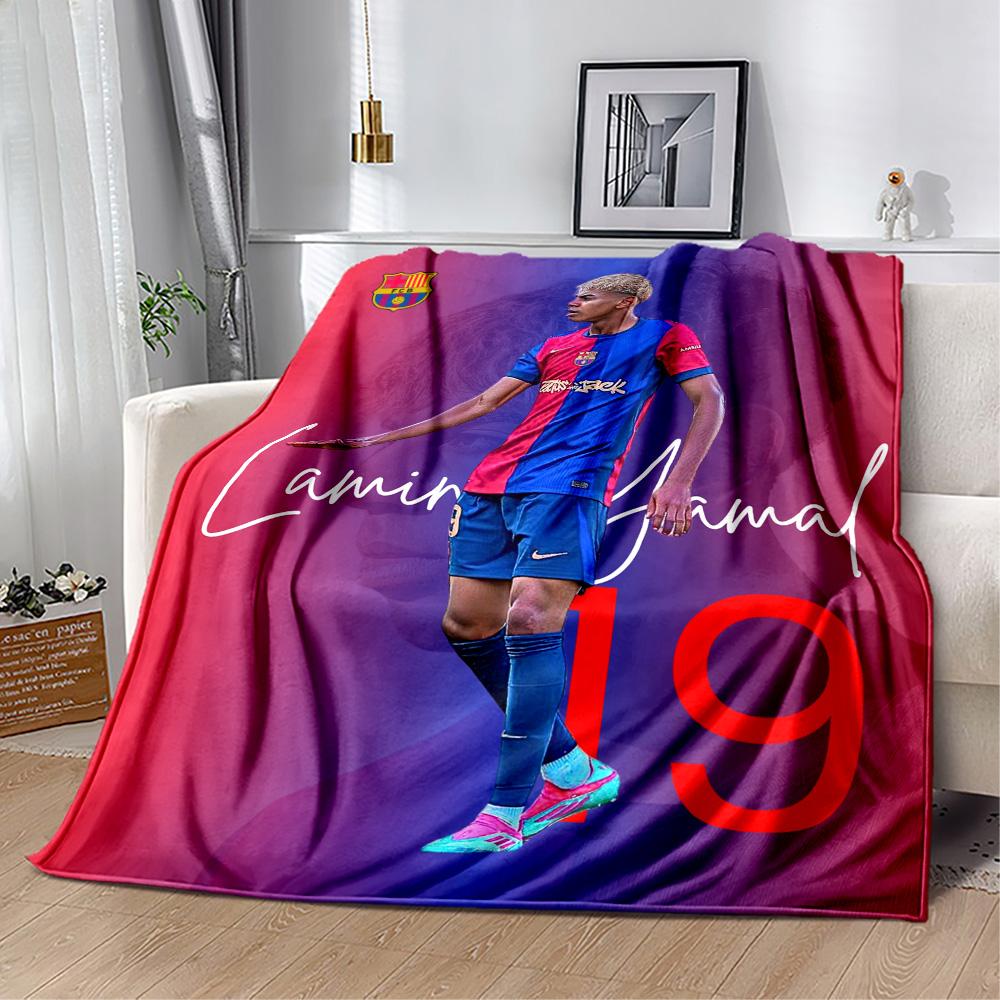 Lamine Yamal's Spanien Fußballstars Decke Bequem Perfekt für Sofa Bett Couch für Alle Anlässe Modern Ideales Geschenk Für Geburtstag Valentinstag
