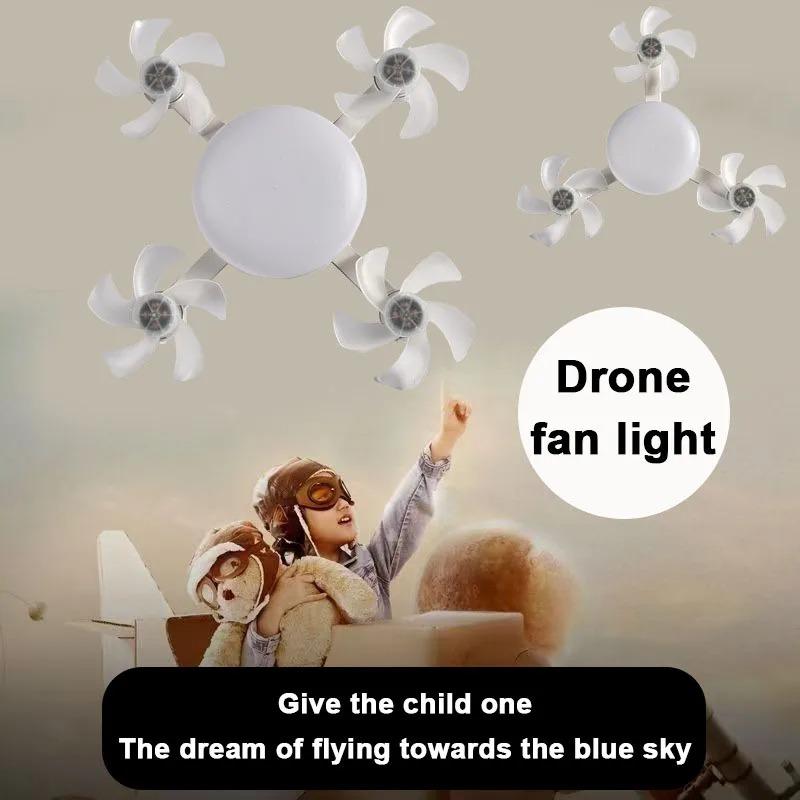 Modern Creative Low Floor  Motor 50-60W Ceiling Lamp with Remote Control Simple Quiet Ceiling Fan with LED Lights Home Decor