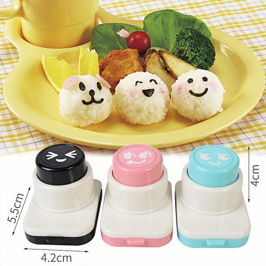 Orirya Alga Nori Lindo Onigiri Sonrisa Forma Fácil Sonrisa DIY Caja Bento Cocina Decoración Bento Juego de 3 Perforadora, Cortador, Diseño, Perforadora, Perforadora,