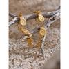 Yhpup Ocean Style Metal Conch Long Hanging Drop Earrings Golden Stainless Steel Holiday Beach Summer Daily Jewelry New