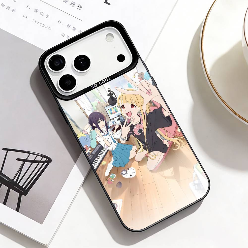 C-Cosmic Princess Kaguya Phone Case For iPhone17,16,15,14,13,12,Pro Max Black Colored Silver Plated Inside Cover