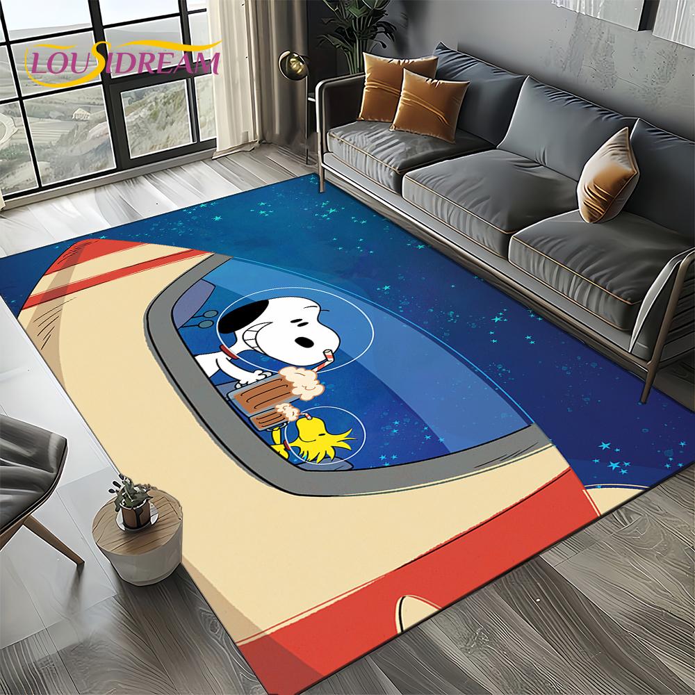 27 Style Cute Snoopy Dog Cartoon Carpet Rug for Bedroom Living Room Home Sofa Decoration,kids Game Large Decor Floor Mat Gift 3D