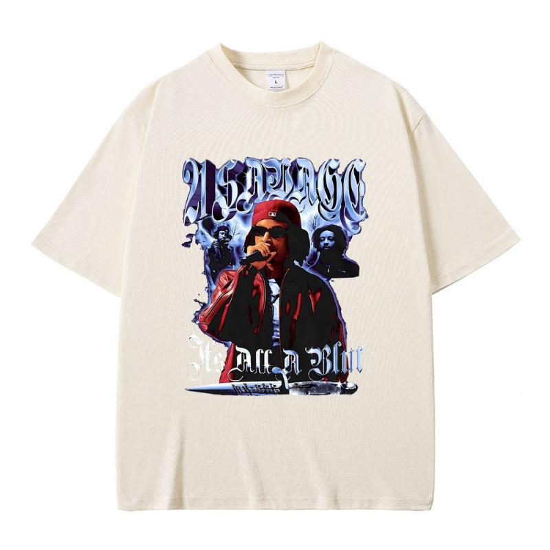 Rapper 21 Savage Its All A Blur Graphic Print TShirt Unisex Women Fashion Casual Rock Streetwear Short Sleeve TShirt Unisex Loose