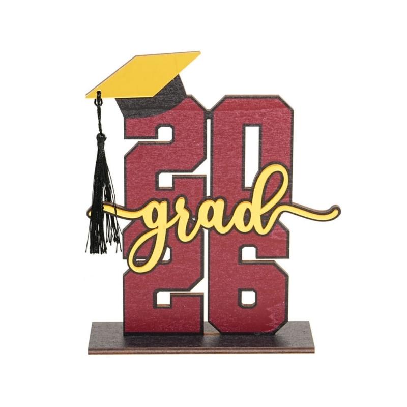 

Graduation Decorations Class of 2026 Wood Table Centerpieces Congrats Grad Wooden Sign Graduation Table Toppers Gift