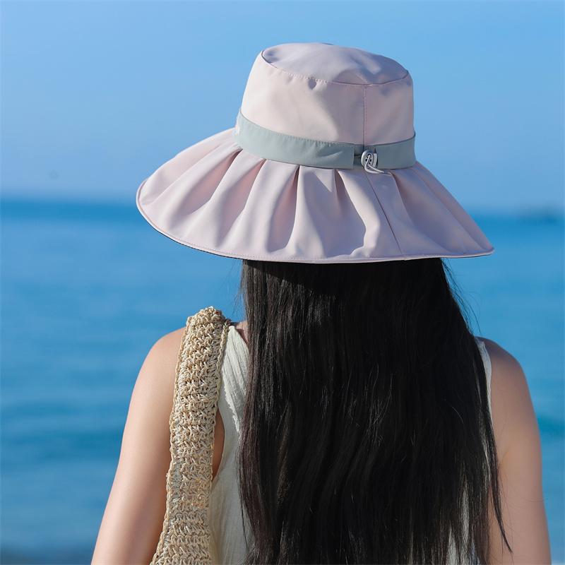 Women'S Velvet Wide-Brim Bucket Hat - Casual Outdoor Sun Hat With Uv Protection