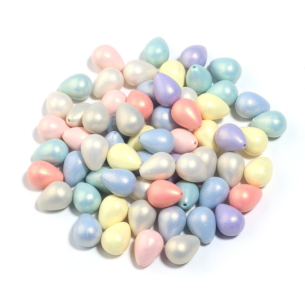 100pcs Acrylic Beads Mixed Macaron Color Star Heart Pumpkin Shape Loose Beads For Jewelry Making DIY Bracelets Keychain Supplies