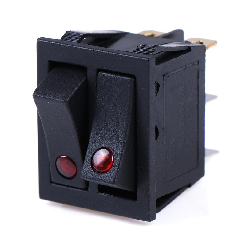1PCS Rocker switch belt cat-eye switch two gang switch double switch