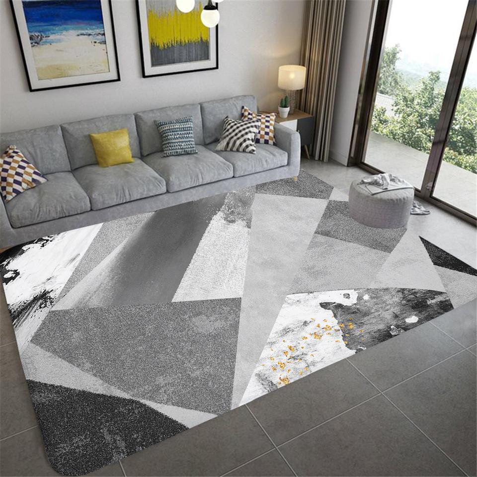 Modern Geometric Anti -Slip Carpet Indoor Printed Decoration Large Area Rugs Living Room Bedroom Sofa Floor Decor Mat Tapis Salon