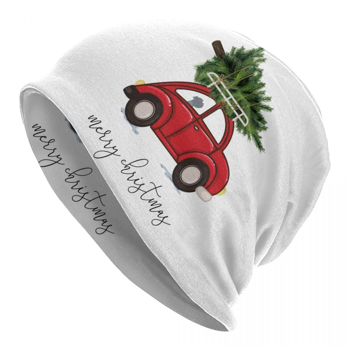 

Custom Christmas Tree On Red Car With Schnauzer Bonnet Hats Knitting Hat Autumn Warm Children Gift Holiday Skullies Beanies Caps Beanies Hat