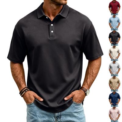 Men's Casual Quick Dry Mesh Golf Polo Shirt Short Sleeve Breathable Lightweight Performance Top for Outdoor Sports