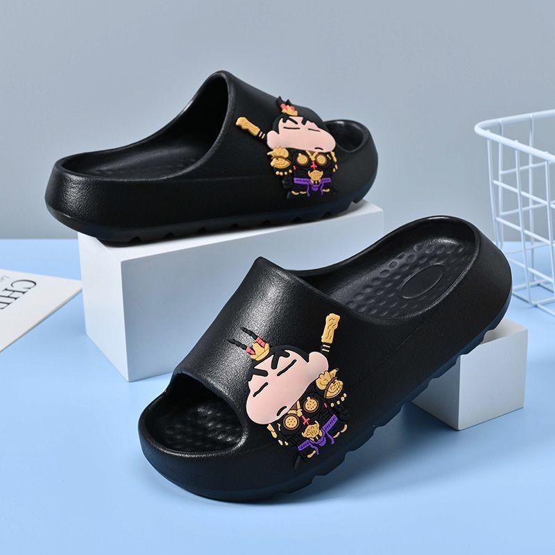 

Shinchan Versatile Crayon Themed Indoor Slippers For Kids Lightweight Breathable Nonslip Eva Footwear Available In Col Stylish Black,4041