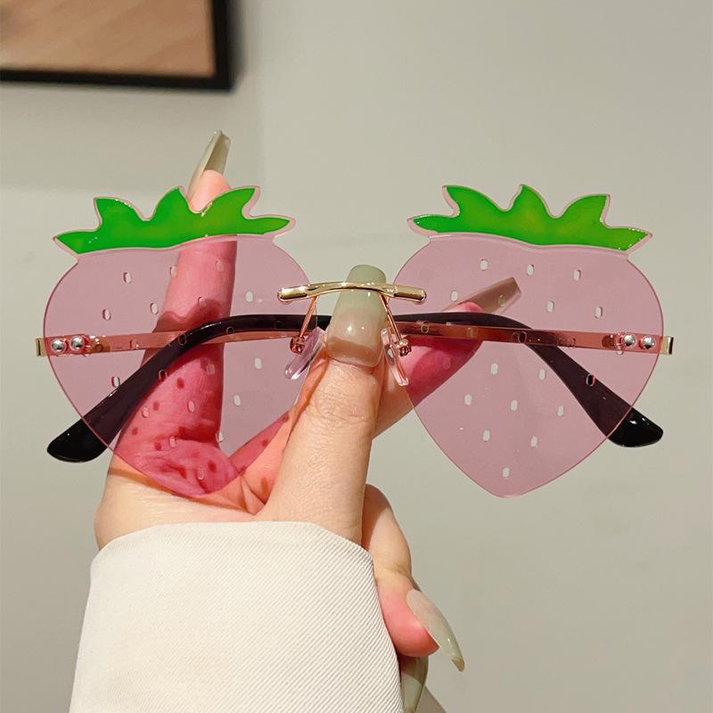 JYL TS Sunglasses UV Protection Frameless Strawberry Holiday/2861