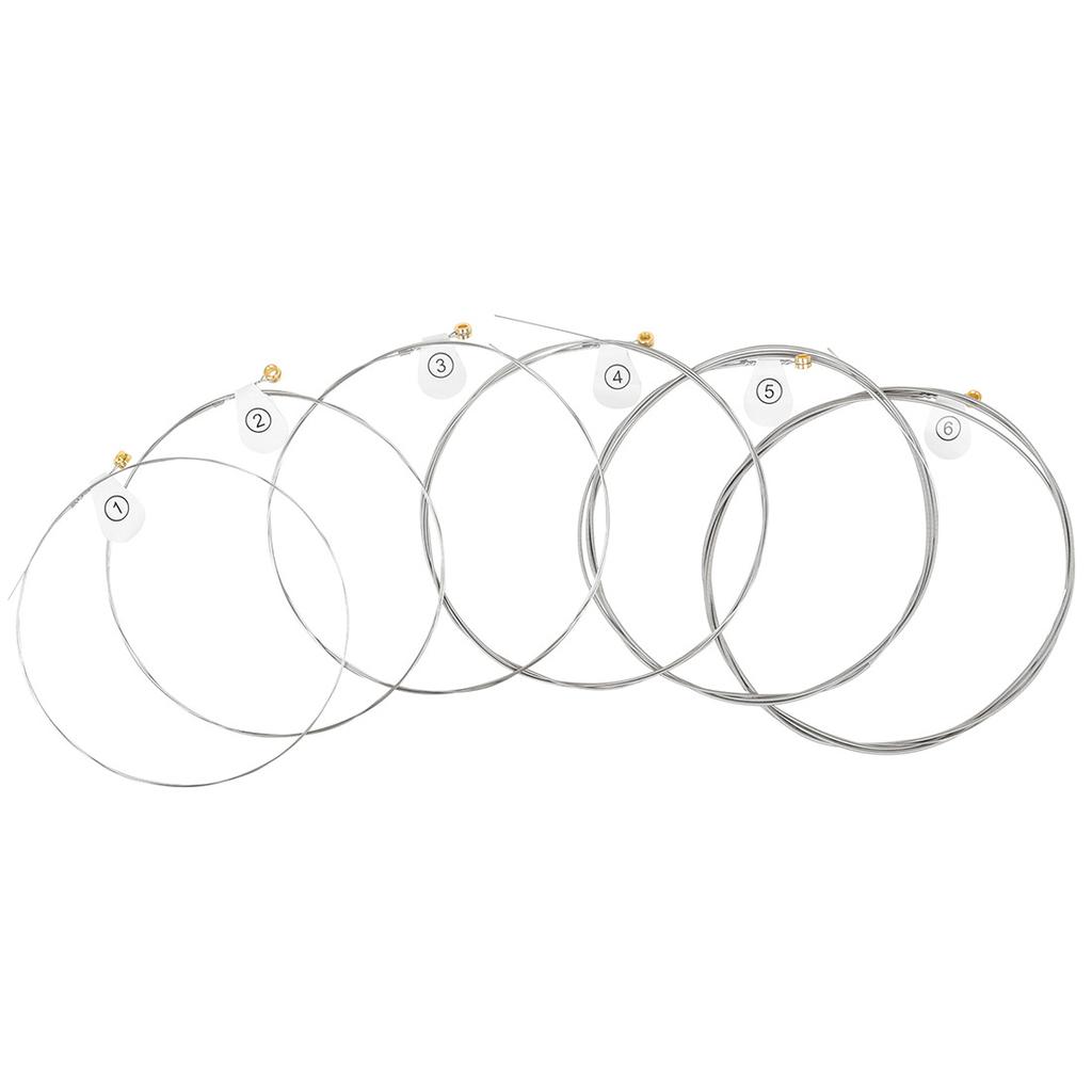 High Carbon Steel Nickel 6pcs Electric Guitar Strings 009 042 Inch Hex Core Wrap Professional Studio Stage Heavy Duty Long Life Bright Tone